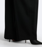Mugler Pleated virgin wool wide-leg pants