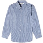 Our Legacy Men's Coco 70s Shirt in Blue Mid Mgmt Stripe