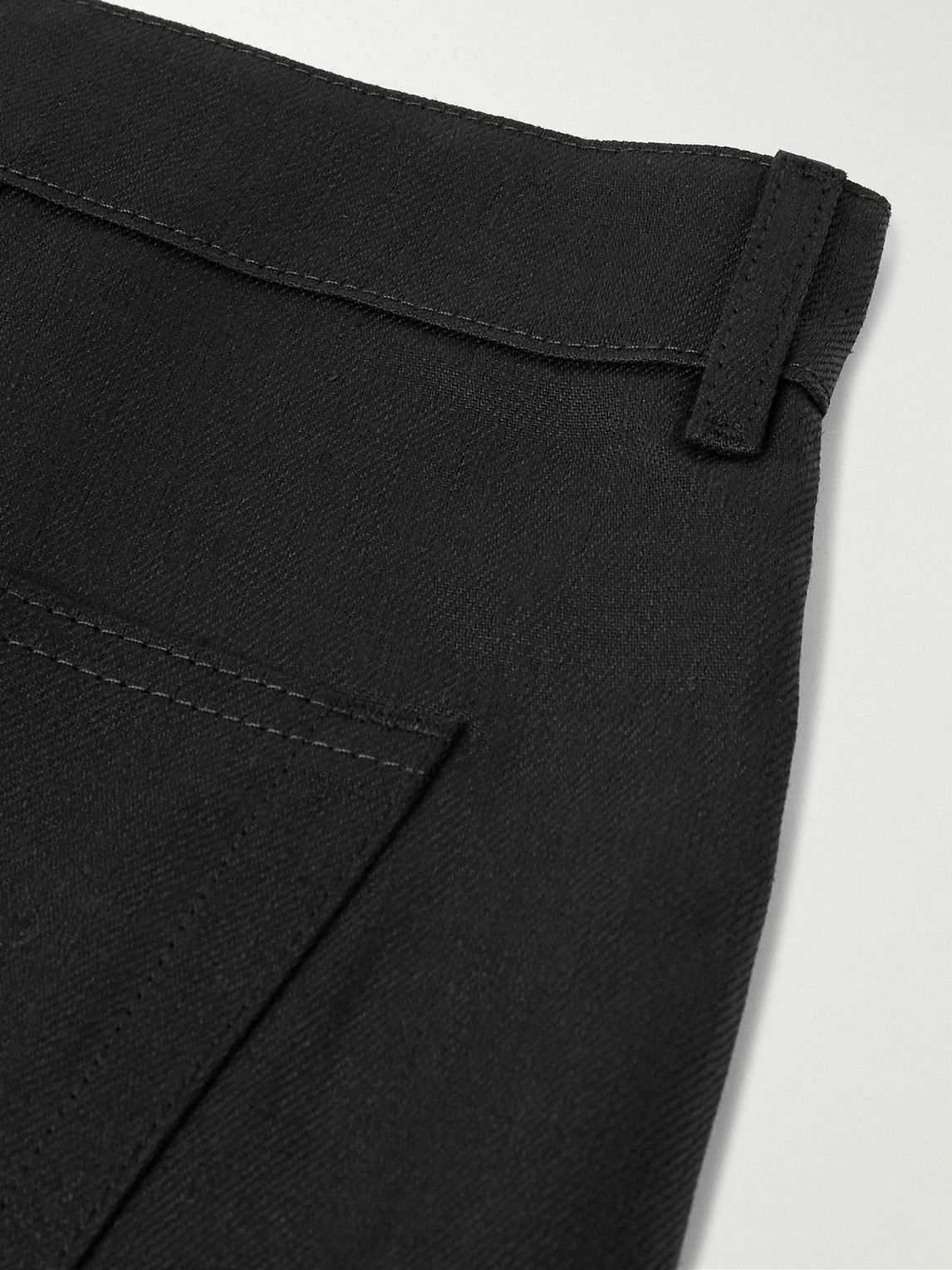 Rick Owens - Bolan Flared Linen-Twill Cargo Trousers - Black