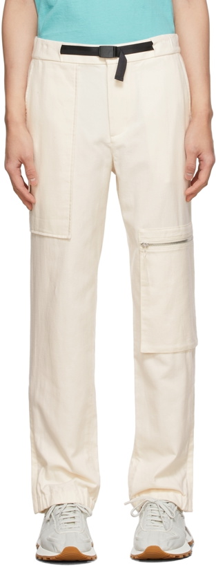 Photo: Helmut Lang White Flannel Cargo Pants