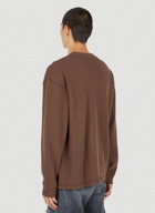 Crewneck Thermal Long Sleeve T-Shirt in Brown