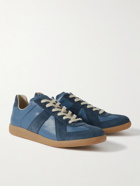 Maison Margiela - Replica Leather and Suede Sneakers - Blue