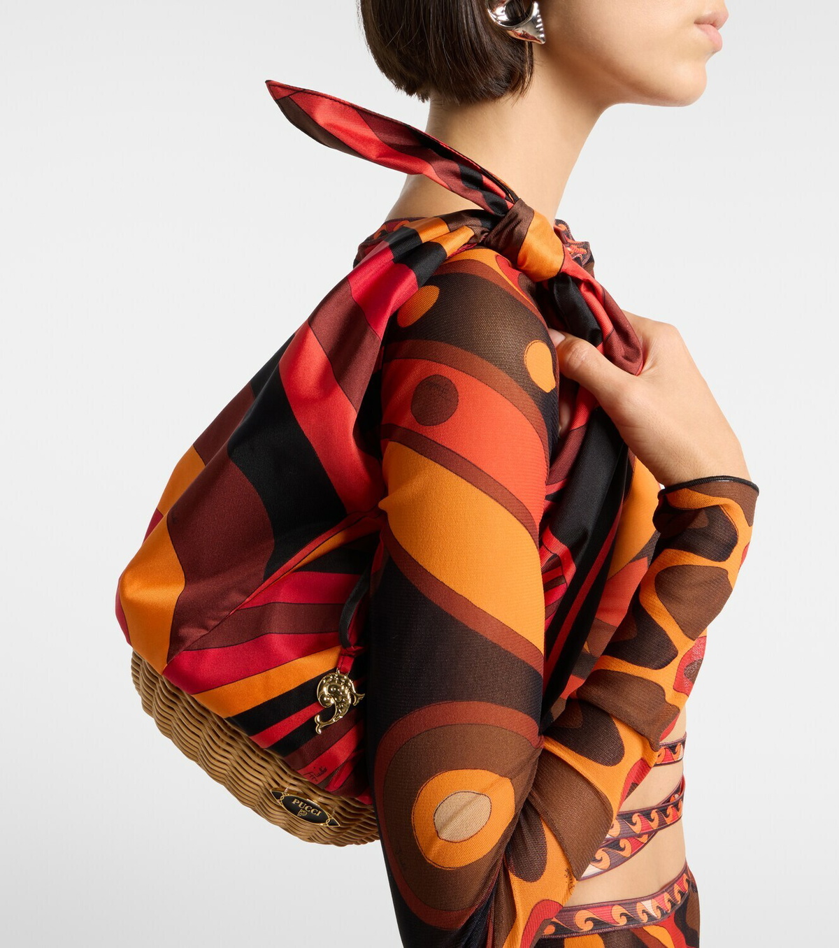 Pucci Picnic Iride silk top-handle bag