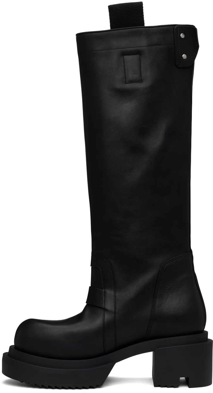 Rick Owens Black Porterville Knee Pull On Bogun Tall Boots Rick Owens