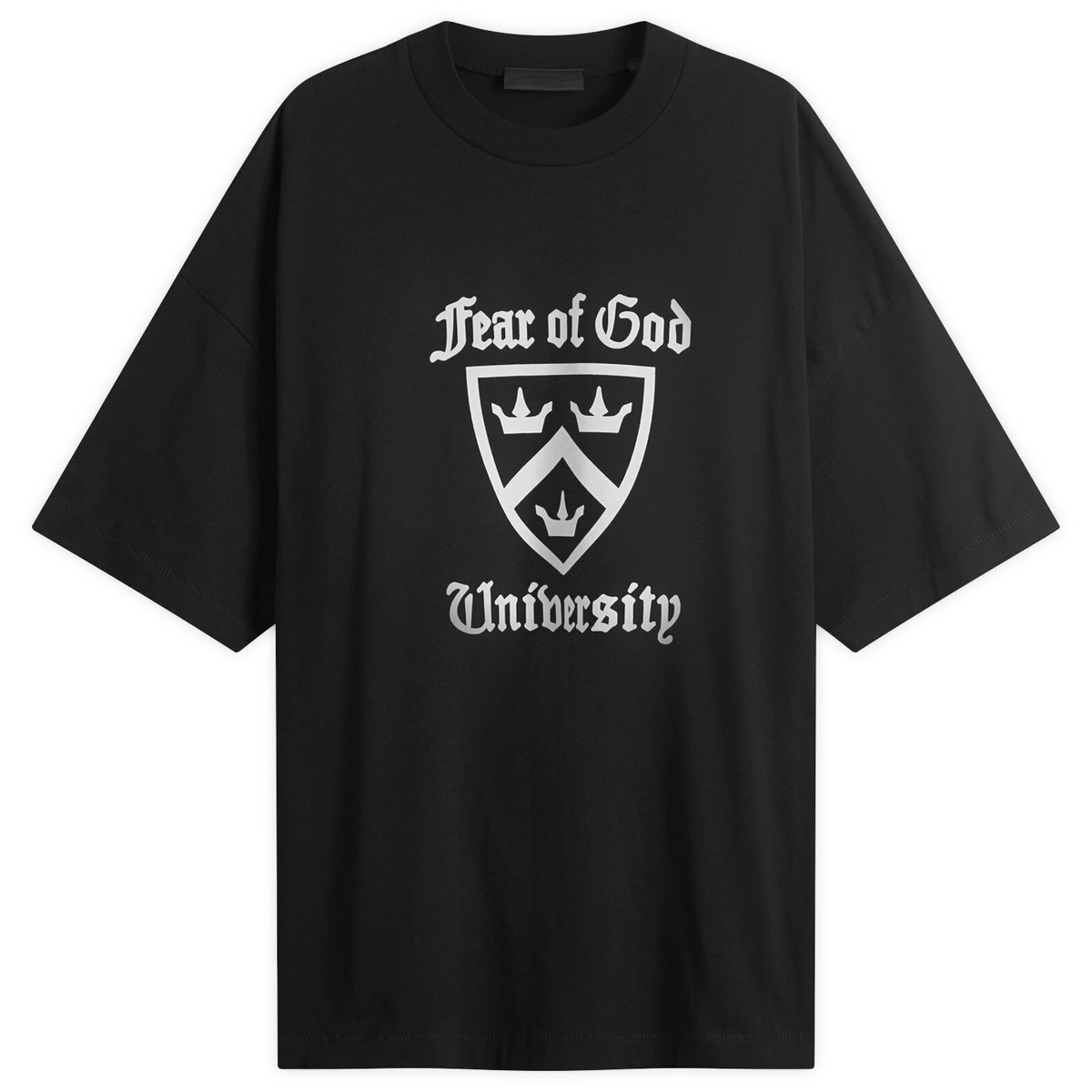 【送料&関税込】Fear of God university T-shirt Fear of God ESSENTIALS Men's University T-Shirt in Black