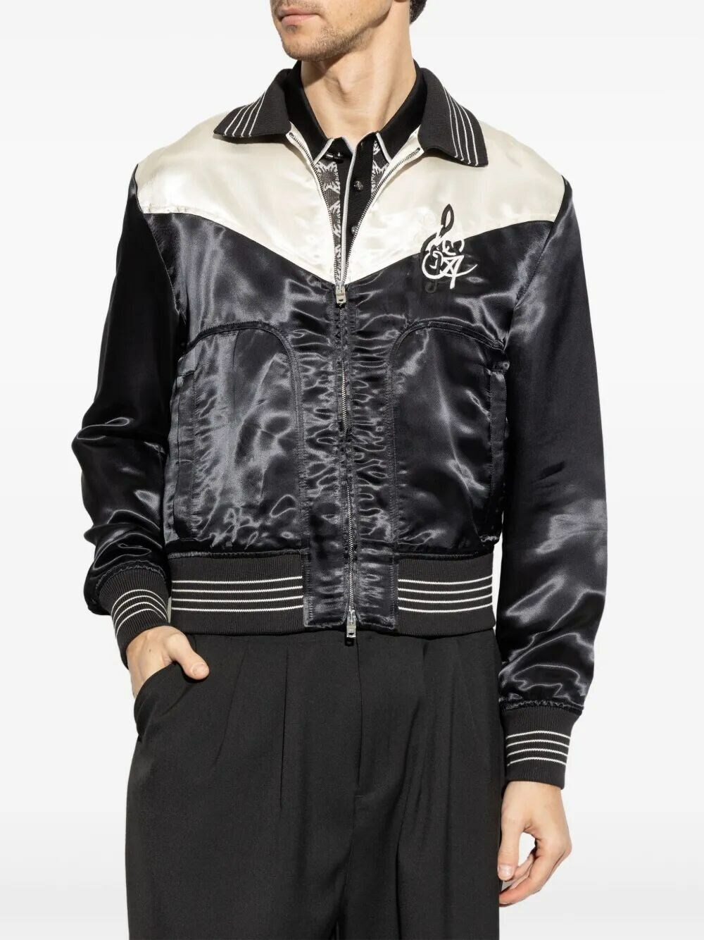 Amiri Ma Music Note Blouson in Black