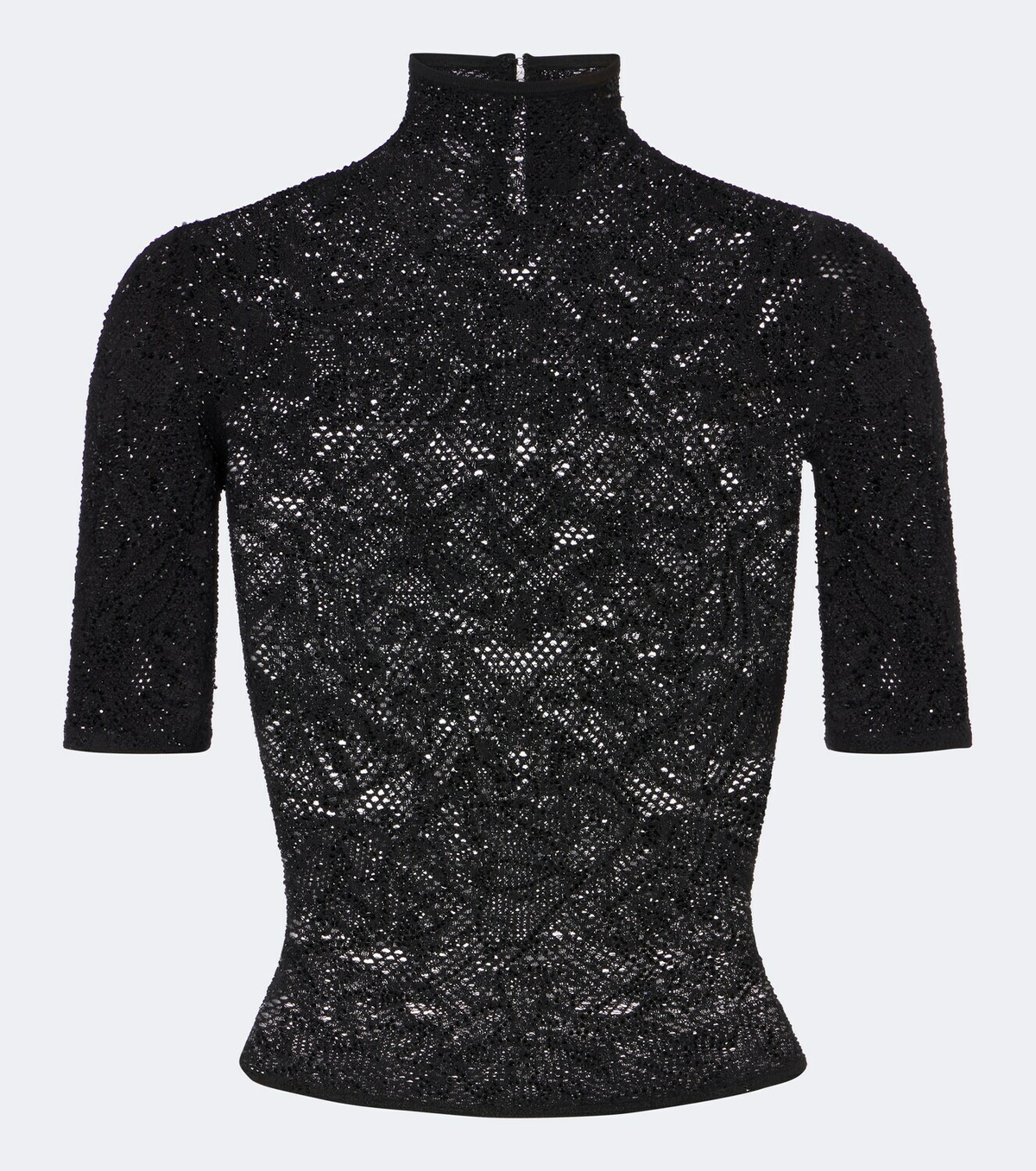 Gucci Embellished silk-blend lace crop top