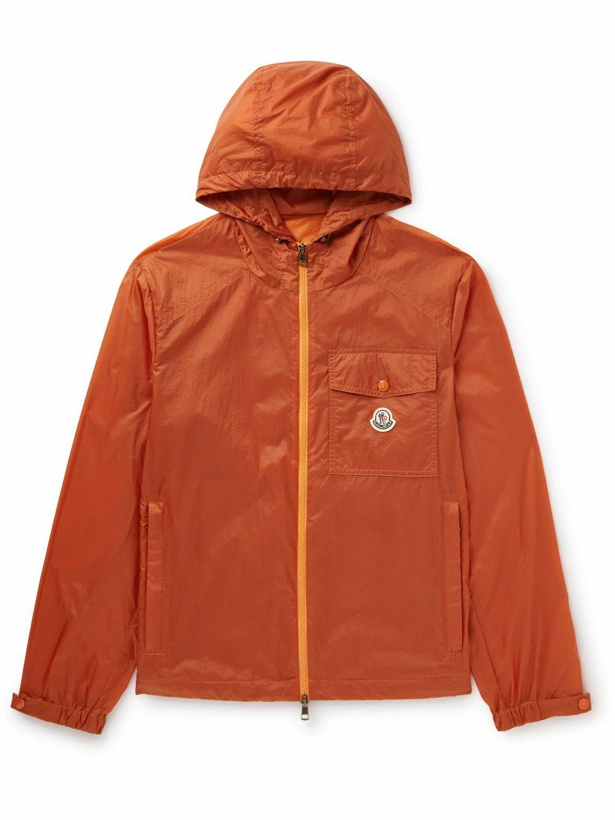 Photo: Moncler - Samakar Logo-Appliquéd Shell Hooded Jacket - Orange