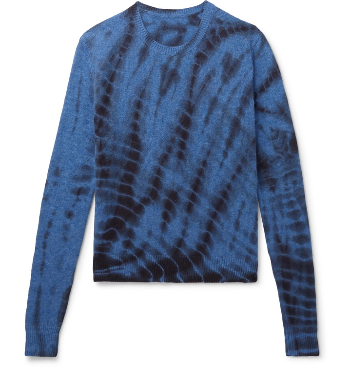Photo: The Elder Statesman - Tie-Dyed Cashmere Sweater - Blue