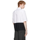 Neil Barrett White and Black Poplin Pocket Shirt