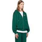 Casablanca Green Sport Type Zip‑Up Hoodie