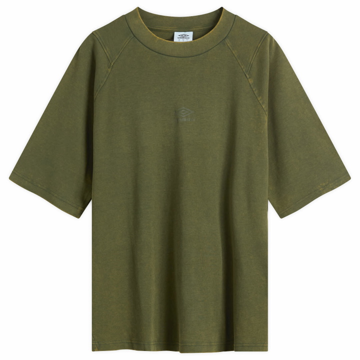 Photo: Umbro Men's Washed High Neck Boxy T-Shirt in Duffel Bag