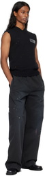 MM6 Maison Margiela Black Distressed Vest