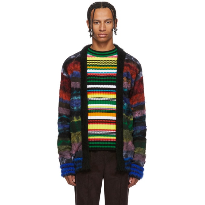 Photo: AGR SSENSE Exclusive Multicolor Brushed Mohair Cardigan