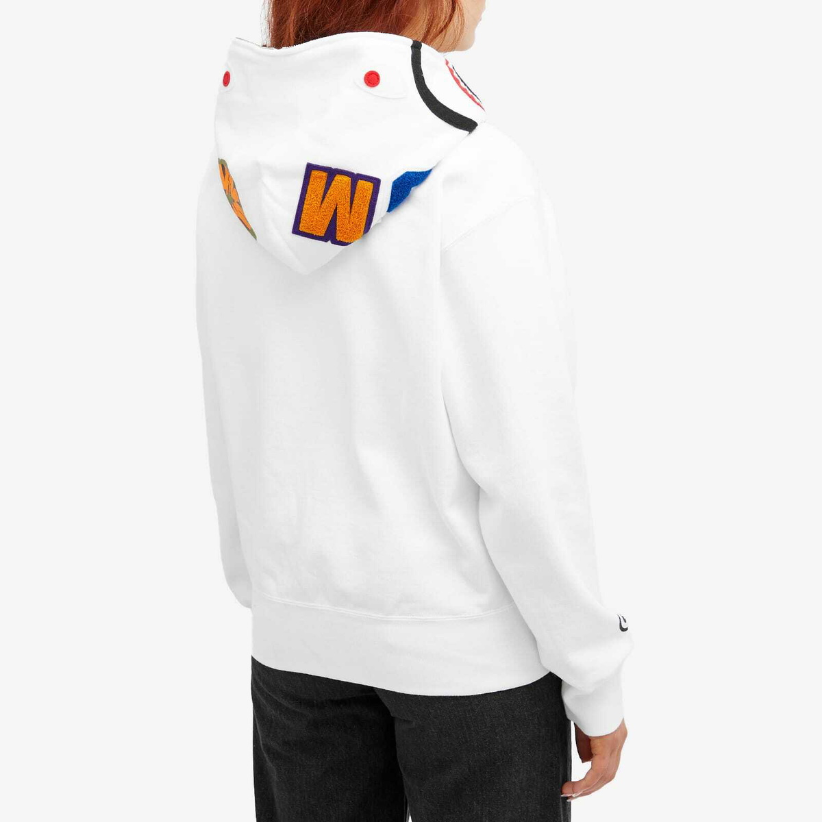 A Bathing Ape Women's Shark Full Zip Hoodie in White