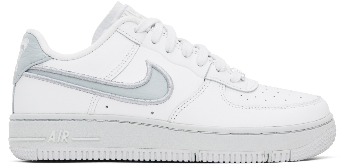 nike white and silver air force 1