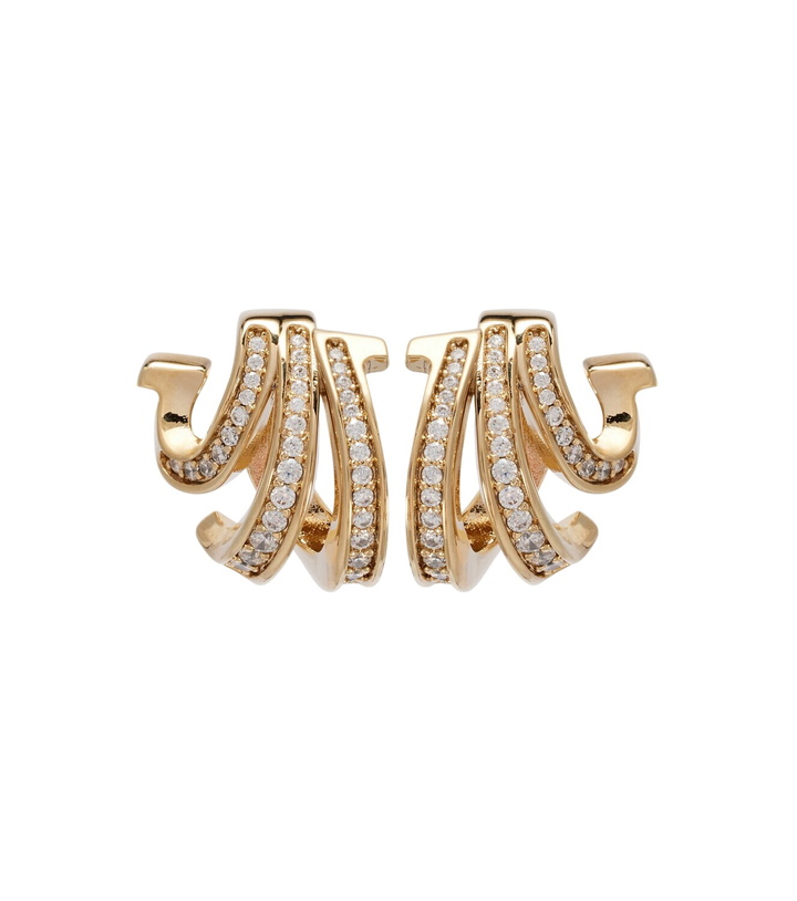 Photo: Ferragamo Embellished gold-plated hoop earrings