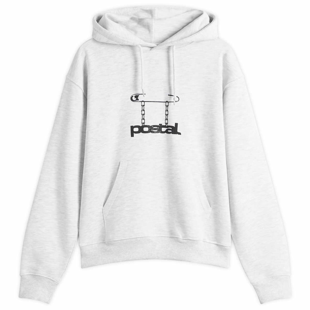 POSTAL Men's Safety Pin Hoodie in Marl Grey