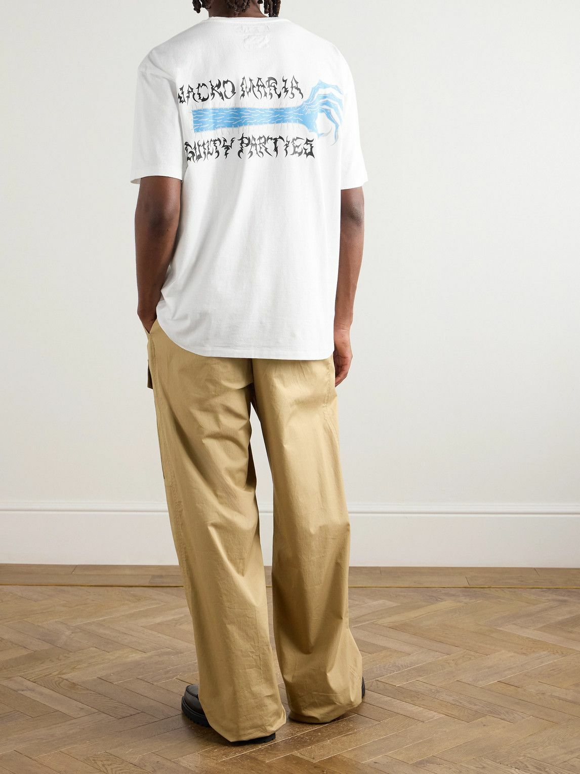 Wacko Maria - Neck Face Logo-Print Cotton-Jersey T-Shirt - White