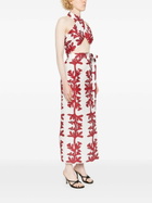 Maison La Plage Red Tuscany Cotton Skirt And Top Set