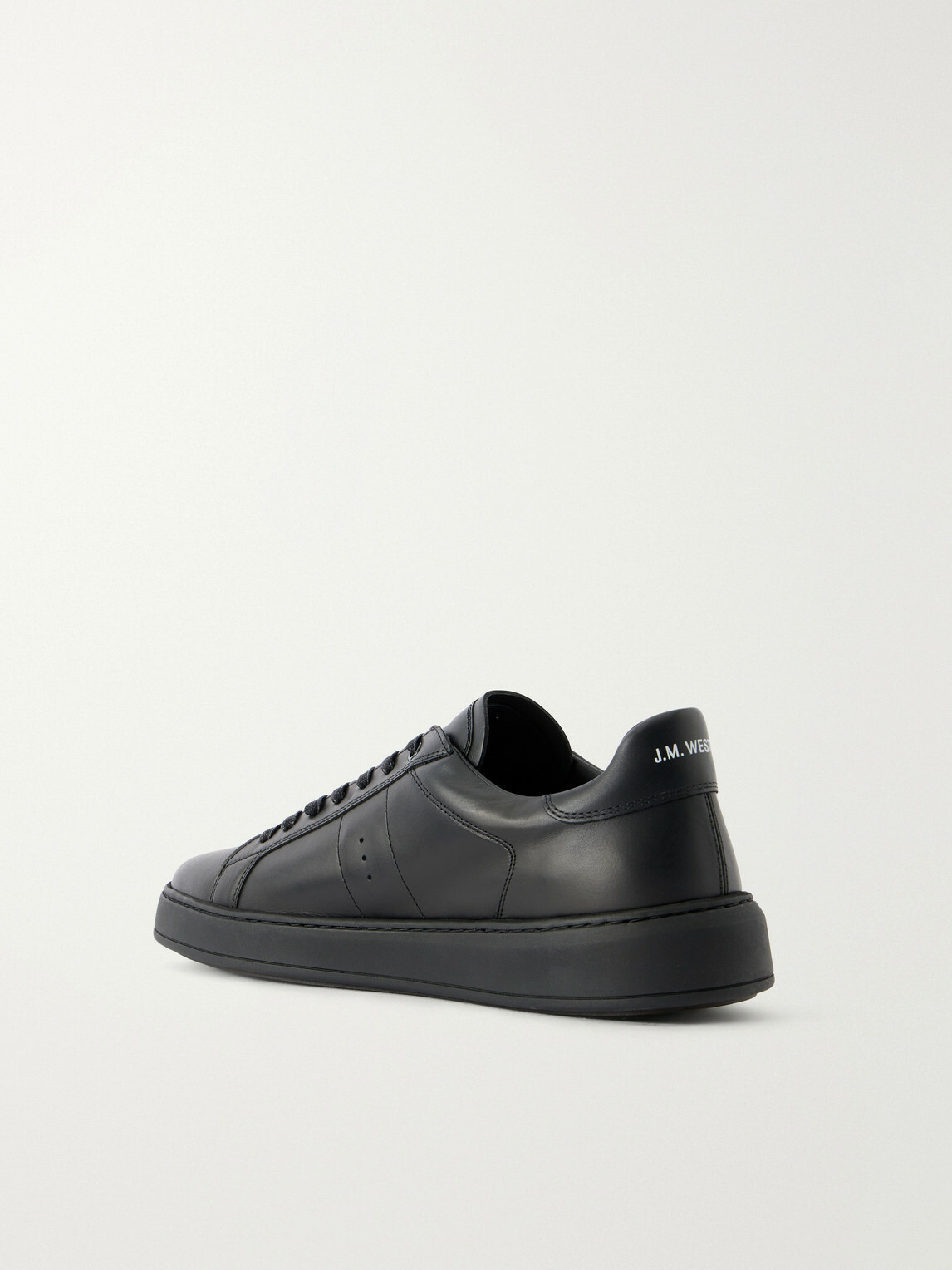J.M. Weston - On Time Leather Sneakers - Black