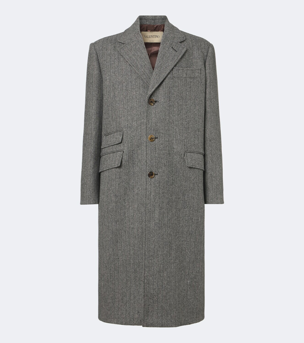 Valentino Herringbone virgin wool coat