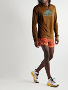 Nike Running - Trail Logo-Print Dri-FIT Running Top - Brown