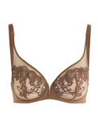 Simone PÉRÈLE Saga Guipure Lace Underwired bra Brown