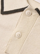 NN07 - Damon 6649 Silk and Cotton-Blend Polo Shirt - Neutrals