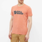 Fjällräven Men's Logo T-Shirt in Rowan Red/Melange