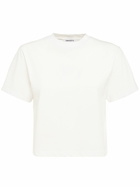 ANNAGRETA Greta Cropped Cotton Jersey T-shirt