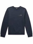 A.P.C. - Item Logo-Print Cotton-Jersey Sweatshirt - Blue