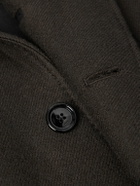 AMI PARIS - Boiled Wool-Gabardine Coat - Black