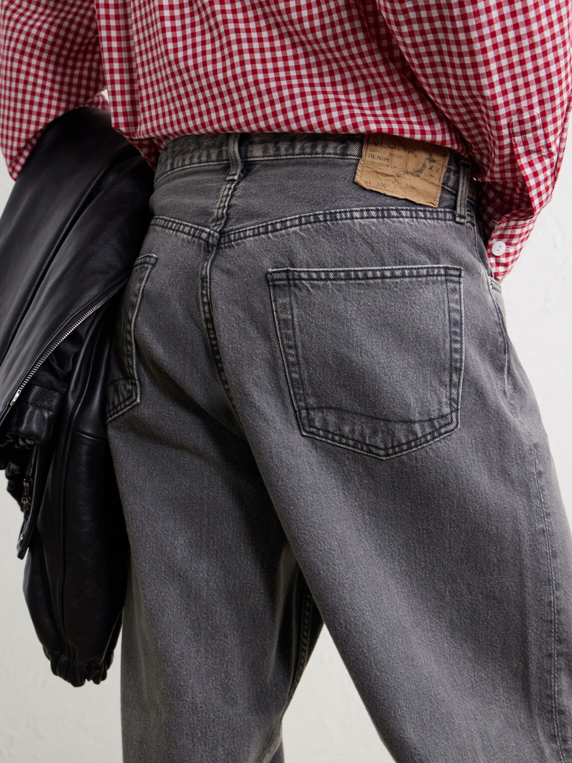 OrSlow - Super Dad's Wide-Leg Jeans - Gray