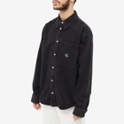 Calvin Klein Men's Relaxed Linear Denim Shirt in Denim Black