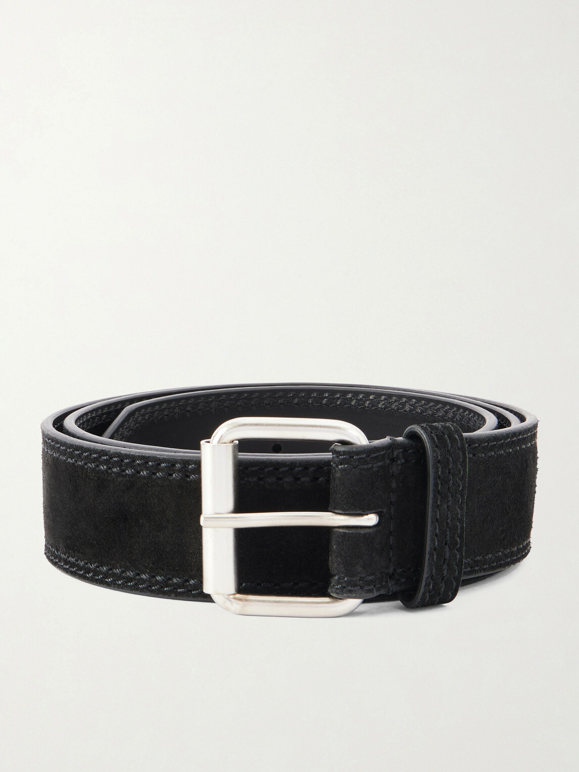 Dries Van Noten - 4cm Suede Belt - Black