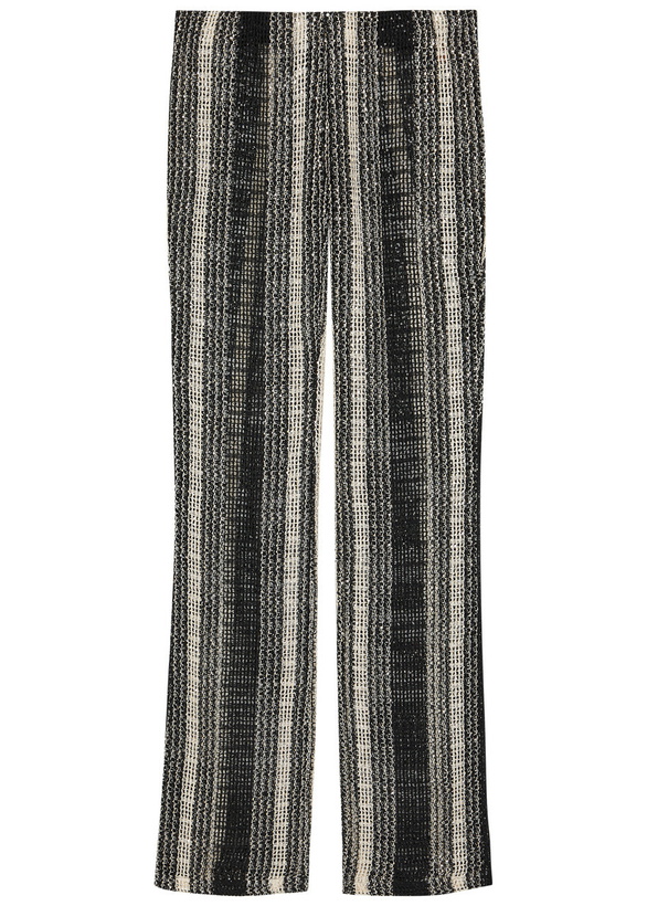 Photo: Missoni Striped Slim-leg Open-knit Beach Trousers White And Black