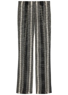 Missoni Striped Slim-leg Open-knit Beach Trousers White And Black