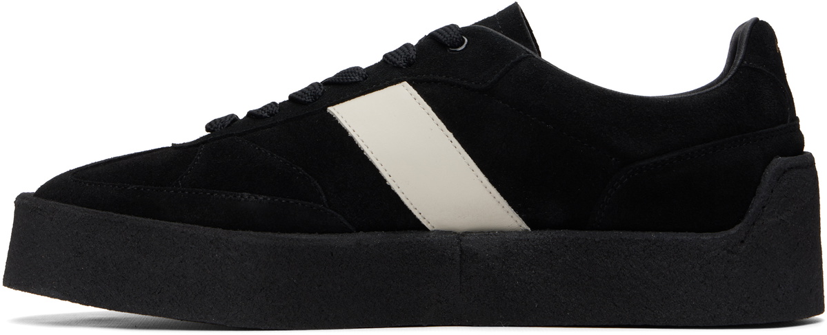 Hugo Black Suede Side Stripe Sneakers