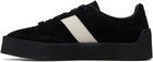 Hugo Black Suede Side Stripe Sneakers