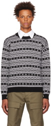 Kenzo Black Kenzo Paris Jacquard Sweater