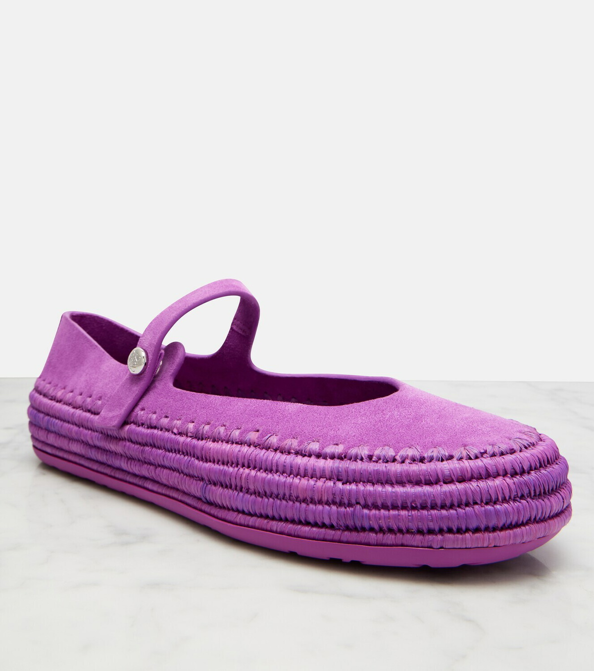 Loewe Paula's Ibiza Rio suede Mary Jane flats