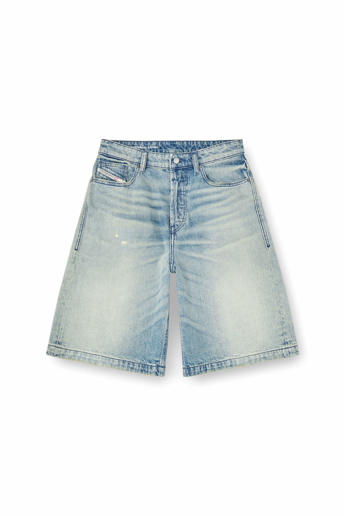 Diesel Shorts in worn-effect denim - Shorts Womens in Blue Diesel Shorts in worn-effect denim - Shorts Womens in Blue