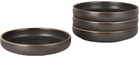 Lineage Ceramics Black Deep Lunch Plate, 4 pcs