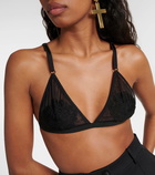 Dolce&Gabbana Lace-trimmed mesh bra top