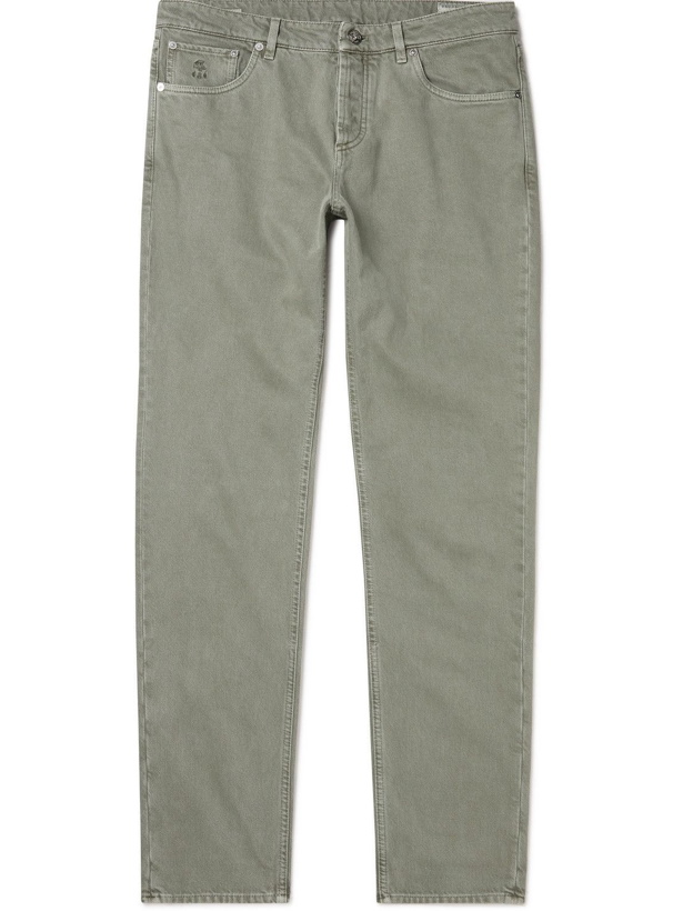 Photo: Brunello Cucinelli - Slim-Fit Jeans - Green