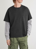 Cherry Los Angeles - Waffle-Trim Cotton-Jersey T-Shirt - Black