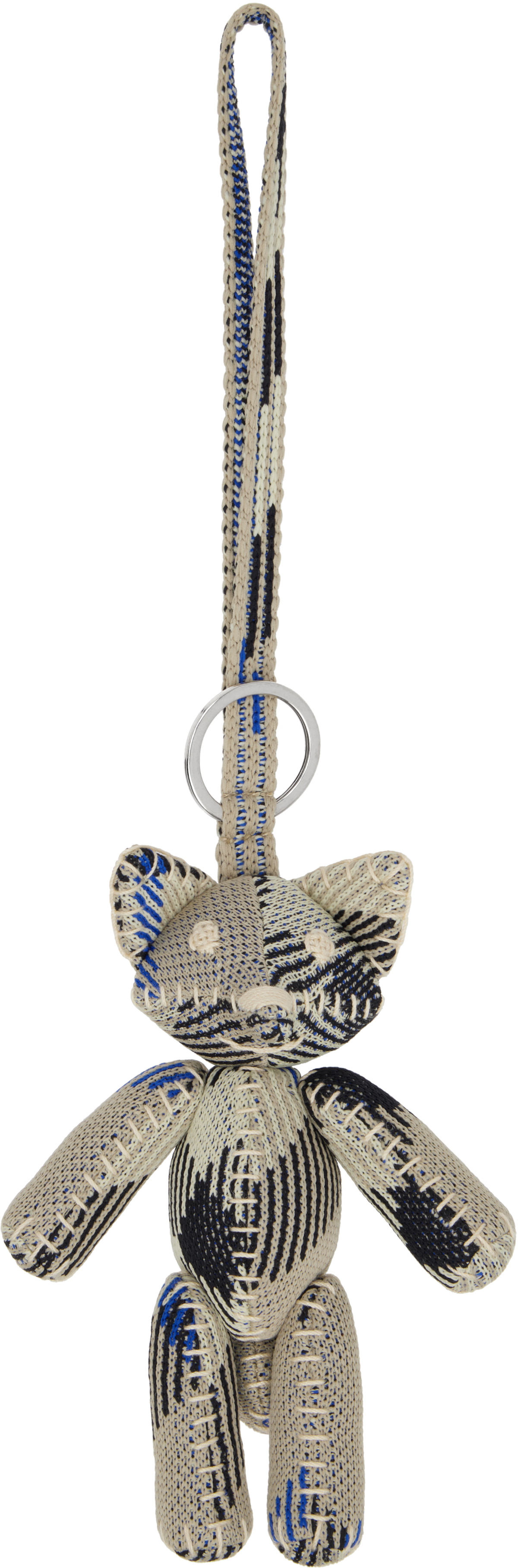 Burberry Gray & Blue Foxy Charm Keychain