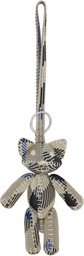 Burberry Gray & Blue Foxy Charm Keychain