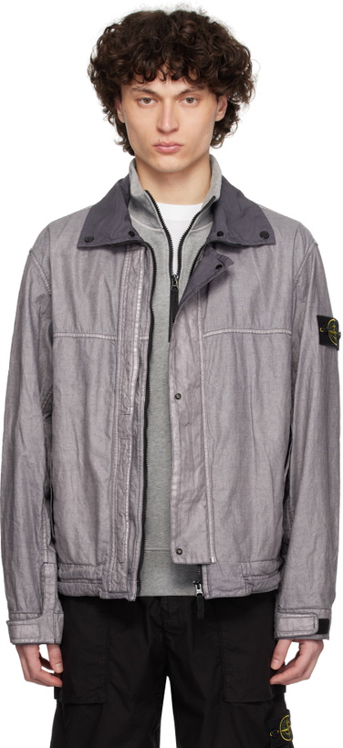 Photo: Stone Island Blue Raw Linen Plated-OVD